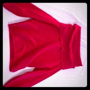 Bright Pink Off-the—Shoulder Sweater